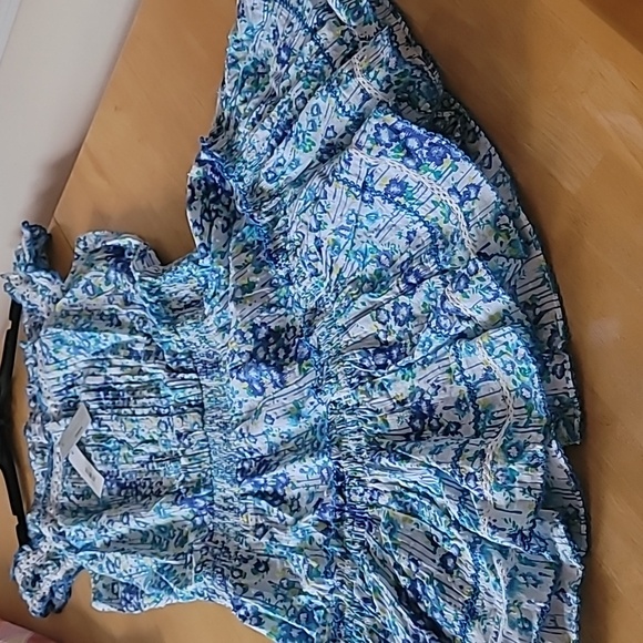 Poupette St Barth Womens Alba Blue Floral Print Cotton Mini Dress NWT - Picture 13 of 13